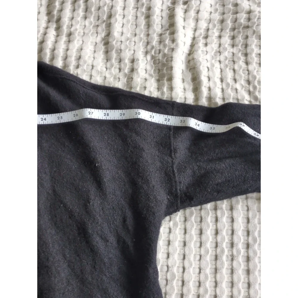 Eileen Fisher Boiled Wool‎ Jacket Cardigan Open Front Size XL Black